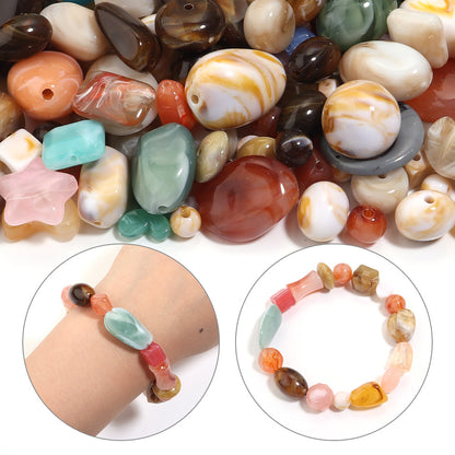 High-Quality Acrylic Gradient Cloud Beads Straight Hole DIY Handmade Earrings Bracelets Necklaces Accessories Jewelry Parts
