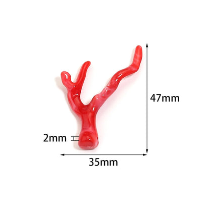 Acrylic Resin Coral Branch Antlers Ancient Style Hair Accessories Necklace Jewelry Accessories Pendant Suitable For DIY Handmade