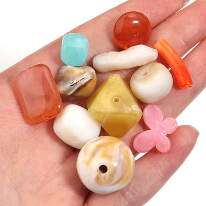 High-Quality Acrylic Gradient Cloud Beads Straight Hole DIY Handmade Earrings Bracelets Necklaces Accessories Jewelry Parts