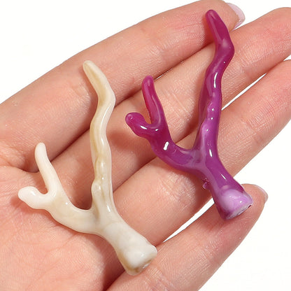 Acrylic Resin Coral Branch Antlers Ancient Style Hair Accessories Necklace Jewelry Accessories Pendant Suitable For DIY Handmade