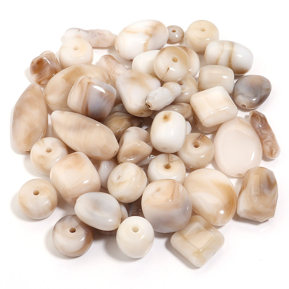 High-Quality Acrylic Gradient Cloud Beads Straight Hole DIY Handmade Earrings Bracelets Necklaces Accessories Jewelry Parts