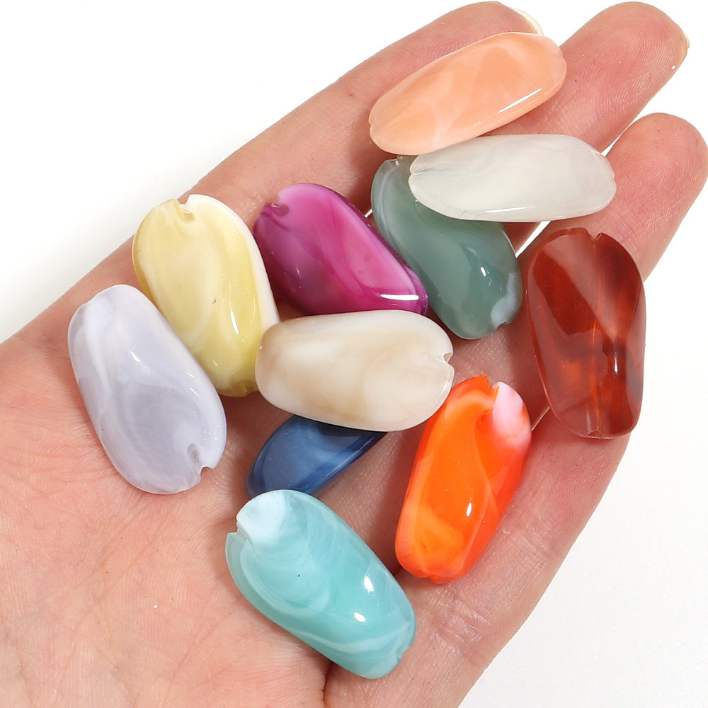 Handmade DIY Gradient Cloud Beads Two-tone Phone Chain Bracelet Wristband Jewelry Accessories Material Irregular Acrylic
