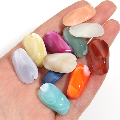 Handmade DIY Gradient Cloud Beads Two-tone Phone Chain Bracelet Wristband Jewelry Accessories Material Irregular Acrylic