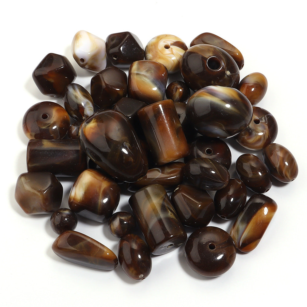 High-Quality Acrylic Gradient Cloud Beads Straight Hole DIY Handmade Earrings Bracelets Necklaces Accessories Jewelry Parts