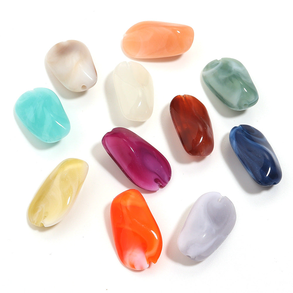 Handmade DIY Gradient Cloud Beads Two-tone Phone Chain Bracelet Wristband Jewelry Accessories Material Irregular Acrylic