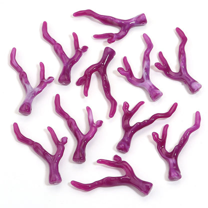 Acrylic Resin Coral Branch Antlers Ancient Style Hair Accessories Necklace Jewelry Accessories Pendant Suitable For DIY Handmade