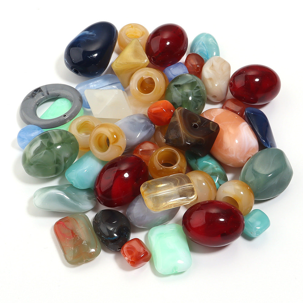 High-Quality Acrylic Gradient Cloud Beads Straight Hole DIY Handmade Earrings Bracelets Necklaces Accessories Jewelry Parts