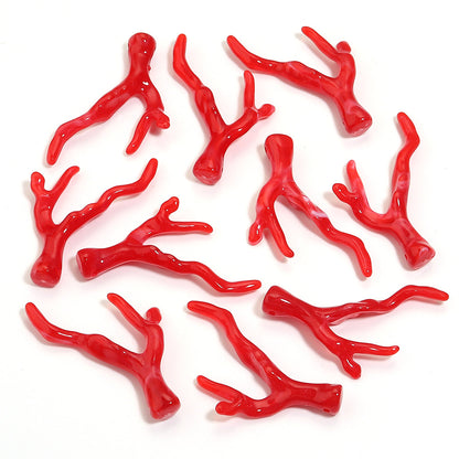 Acrylic Resin Coral Branch Antlers Ancient Style Hair Accessories Necklace Jewelry Accessories Pendant Suitable For DIY Handmade