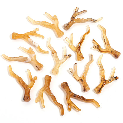 Acrylic Resin Coral Branch Antlers Ancient Style Hair Accessories Necklace Jewelry Accessories Pendant Suitable For DIY Handmade