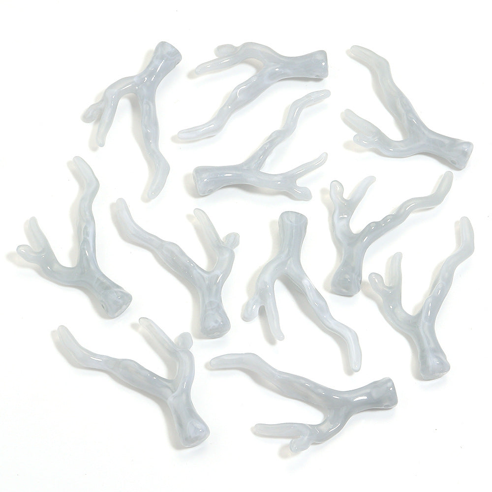 Acrylic Resin Coral Branch Antlers Ancient Style Hair Accessories Necklace Jewelry Accessories Pendant Suitable For DIY Handmade