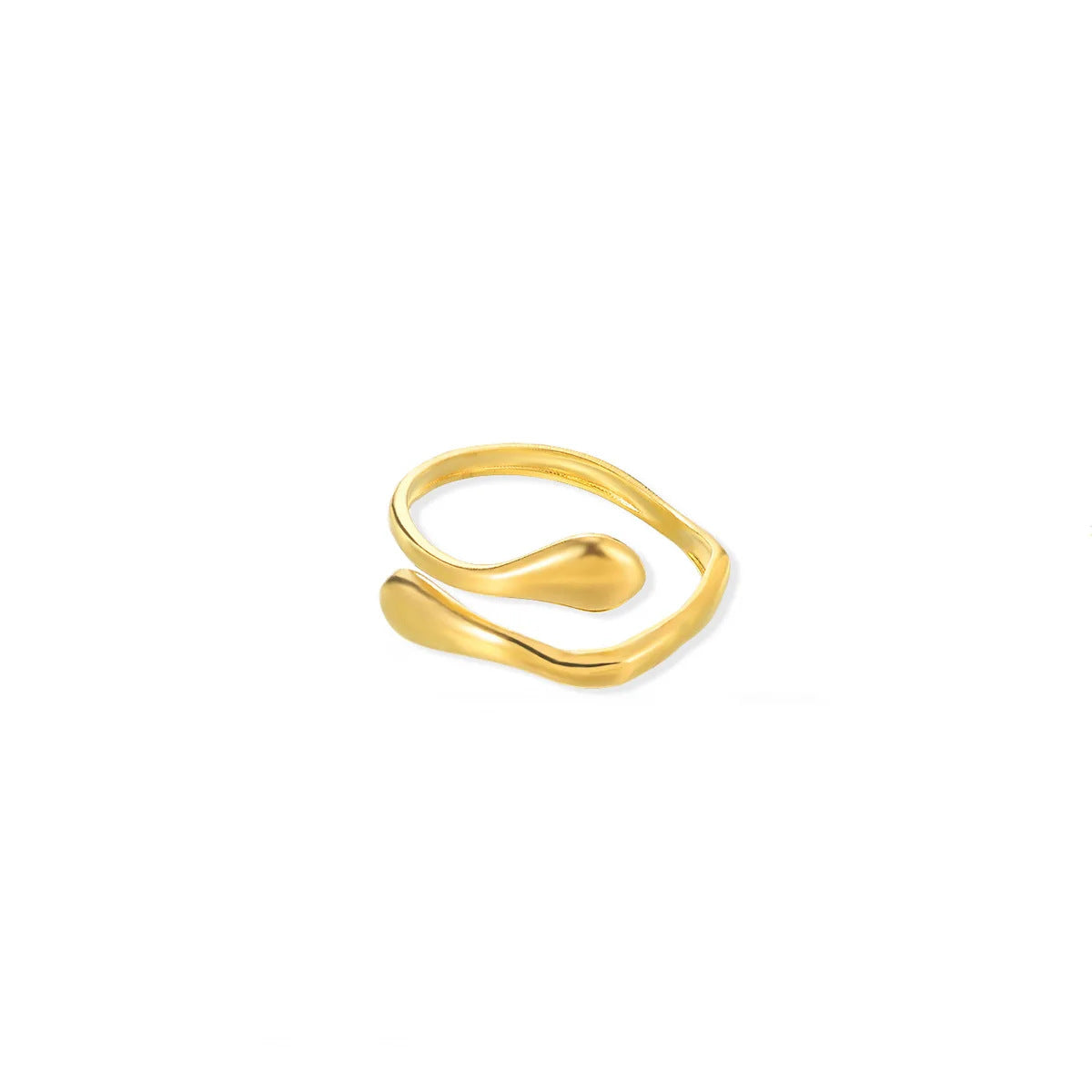 Vintage Style Women’s Ring Featuring Lines Pattern With 18K Real Gold Plated Finish In Golden