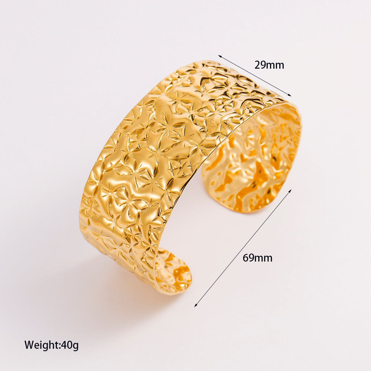 Geometric Bangle For Women Made Of 304 Stainless Steel Featuring Electroplated 18K Real Gold Plated And Zircon Inlay