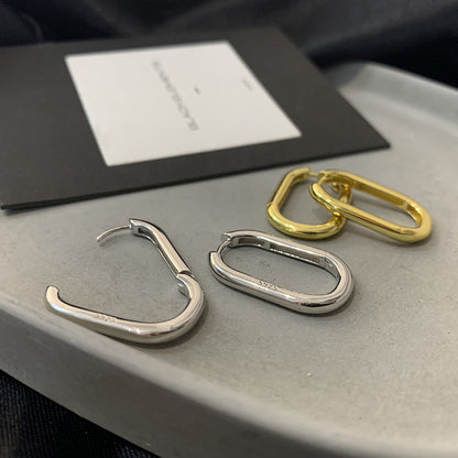 New Style U Shape Earrings For Elegant Looks, Available In Golden Color With Unique Geometric Design