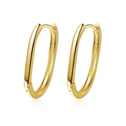 Geometric U-shaped Earrings Gold