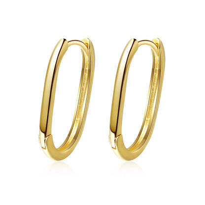 New Style U Shape Earrings For Elegant Looks, Available In Golden Color With Unique Geometric Design