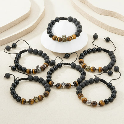 Beaded Retro Bracelets For Men In Gold And Silver, Stylish And Unique Accessories