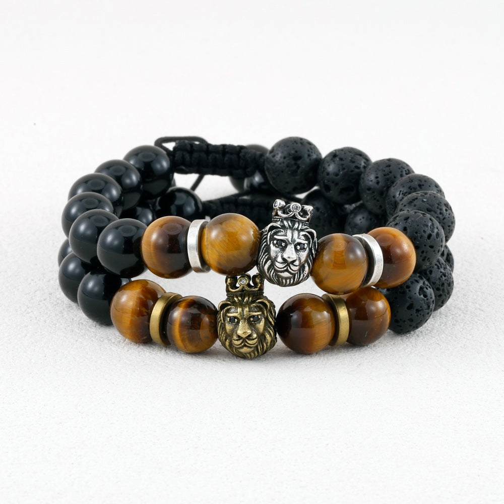 Beaded Retro Bracelets For Men In Gold And Silver, Stylish And Unique Accessories