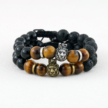 Beaded Retro Bracelets For Men In Gold And Silver, Stylish And Unique Accessories