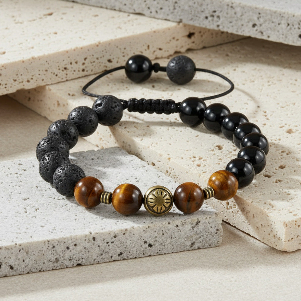 Beaded Retro Bracelets For Men In Gold And Silver, Stylish And Unique Accessories