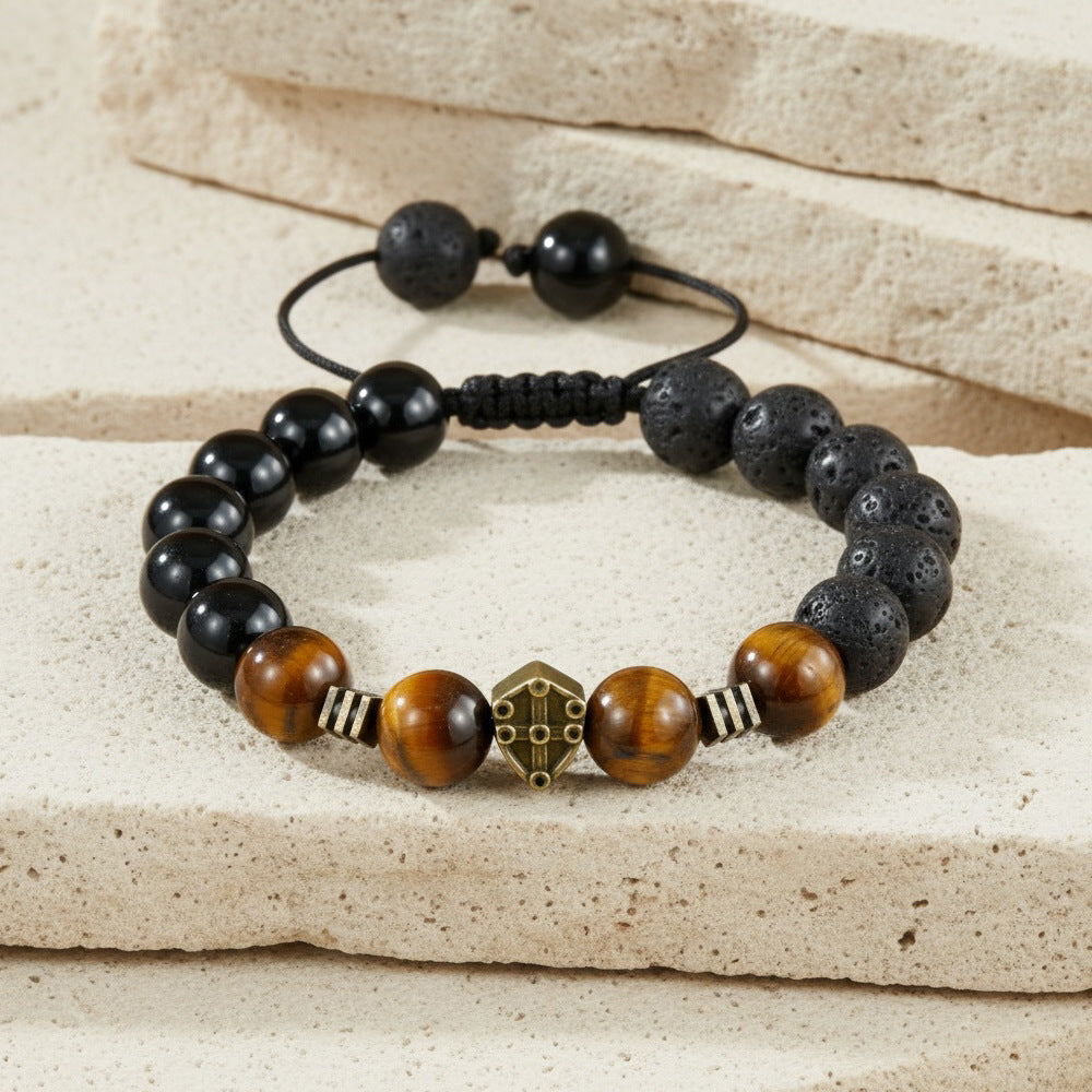 Beaded Retro Bracelets For Men In Gold And Silver, Stylish And Unique Accessories