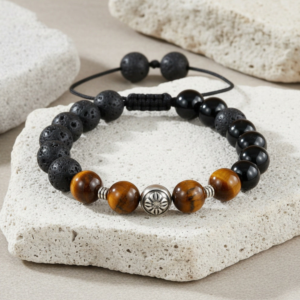 Beaded Retro Bracelets For Men In Gold And Silver, Stylish And Unique Accessories