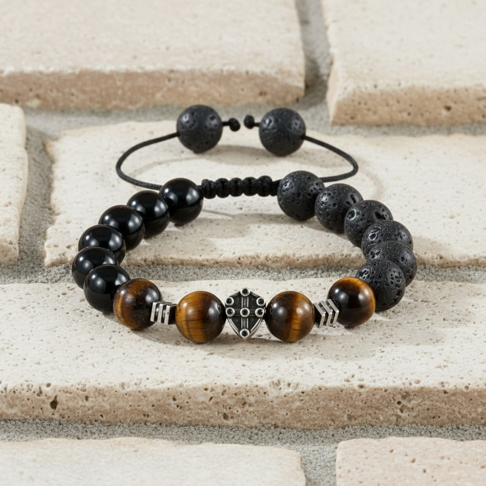 Beaded Retro Bracelets For Men In Gold And Silver, Stylish And Unique Accessories