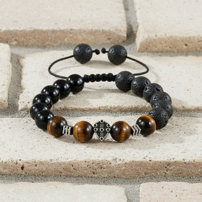 Beaded Retro Bracelets For Men In Gold And Silver, Stylish And Unique Accessories