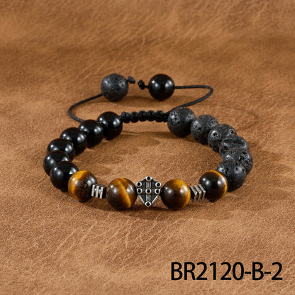 Beaded Retro Bracelets For Men In Gold And Silver, Stylish And Unique Accessories