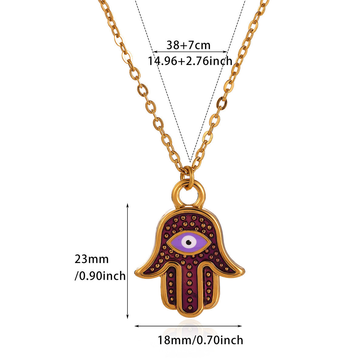 Devil's Eye Necklace For Women In Blue, Made Of Durable 304 Stainless Steel