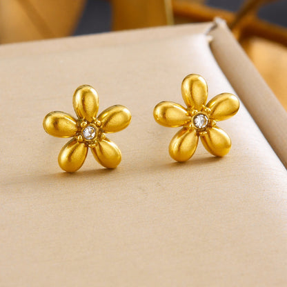 Elegant Women's Jewelry Set Featuring Beautiful Flowers Pattern, 1 Set