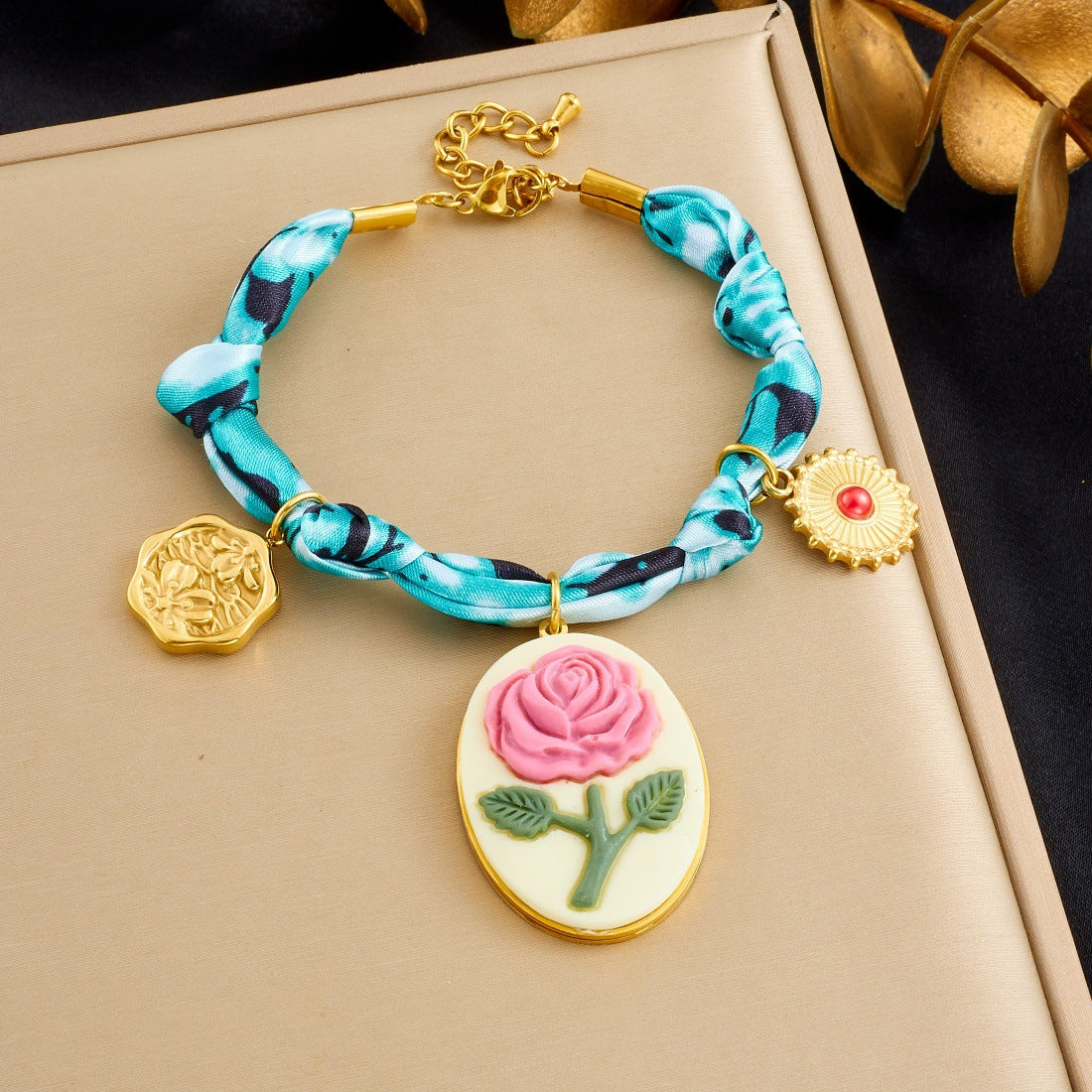 Blue Tie Dye Jewelry Set Featuring Cloth Material For Stylish And Unique Accessories