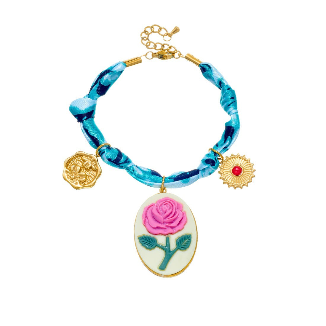Blue Tie Dye Jewelry Set Featuring Cloth Material For Stylish And Unique Accessories