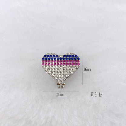 Copper Inlaid Zircon DIY Bracelet Accessories Wristband Free Combination Jewelry