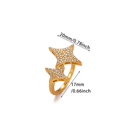 Retro Rose Pattern Ring For Women Featuring Zircon Inlay And Crafted From Copper