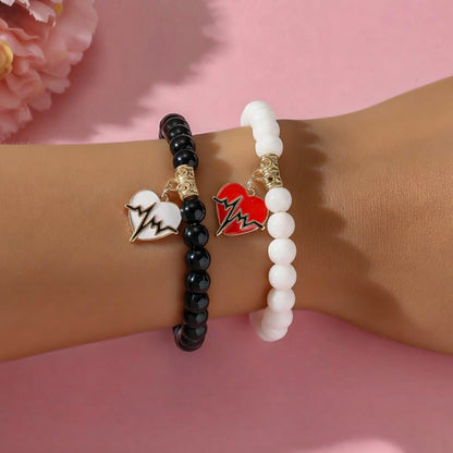 Women's Heart-shaped Oil Drop Bracelet Multifunctional Zinc Alloy Inlaid Diamond Metal Bracelet Couple Matching Jewelry