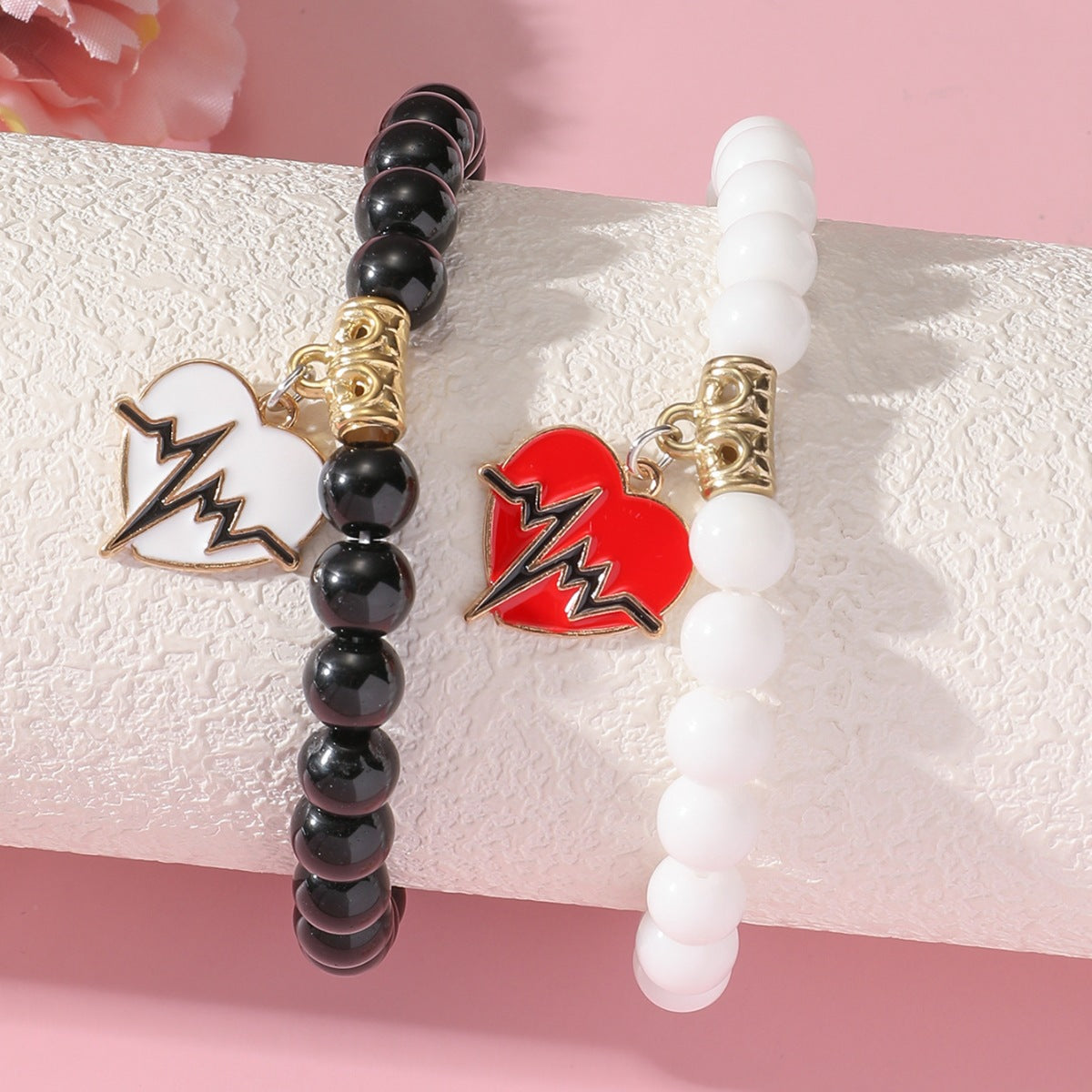 Women's Heart-shaped Oil Drop Bracelet Multifunctional Zinc Alloy Inlaid Diamond Metal Bracelet Couple Matching Jewelry