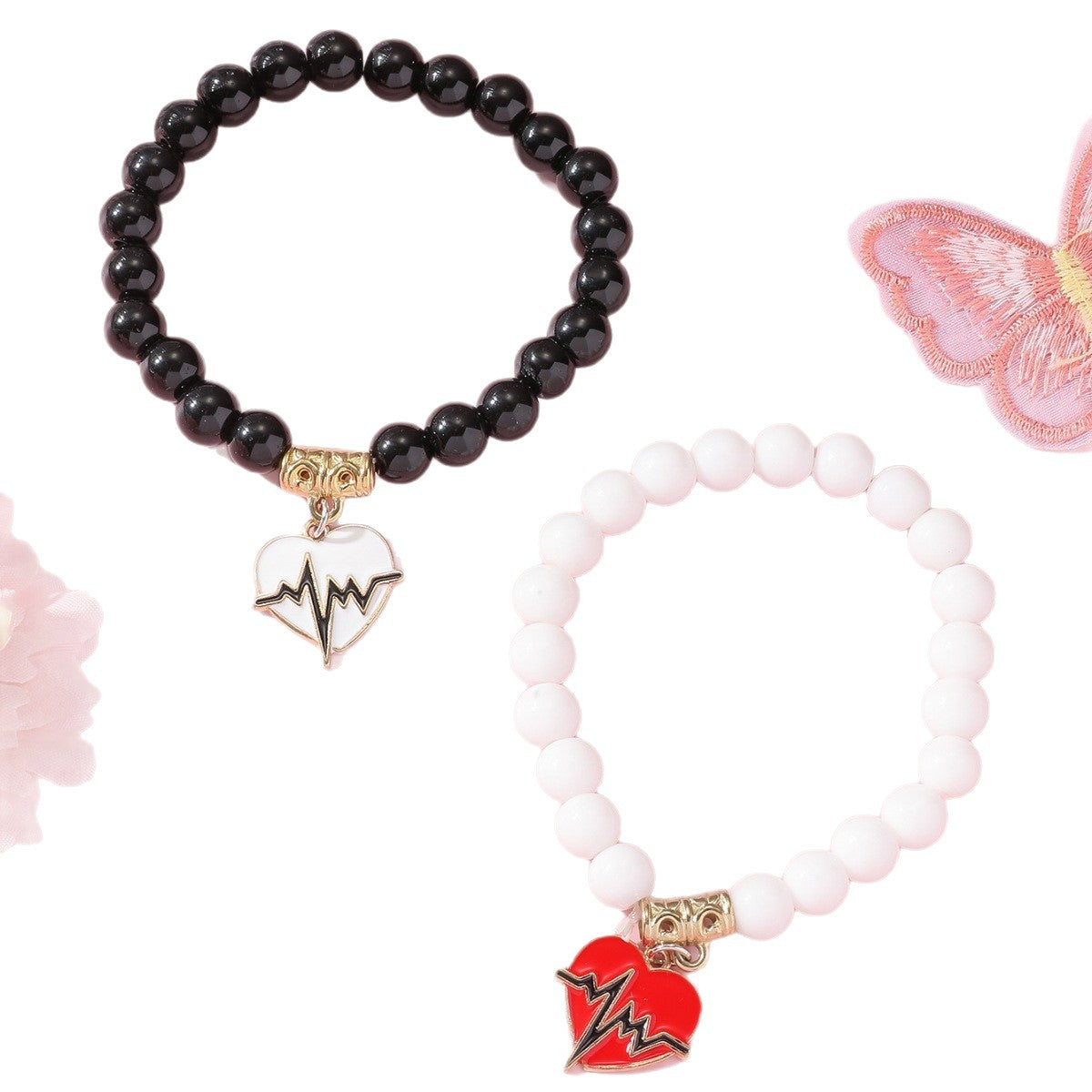 Women's Heart-shaped Oil Drop Bracelet Multifunctional Zinc Alloy Inlaid Diamond Metal Bracelet Couple Matching Jewelry