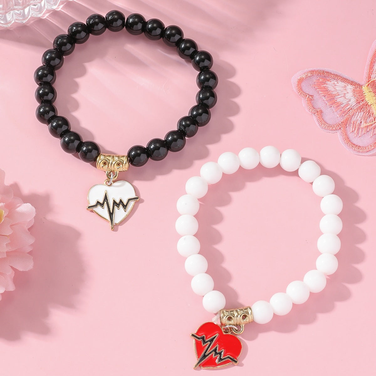 Women's Heart-shaped Oil Drop Bracelet Multifunctional Zinc Alloy Inlaid Diamond Metal Bracelet Couple Matching Jewelry