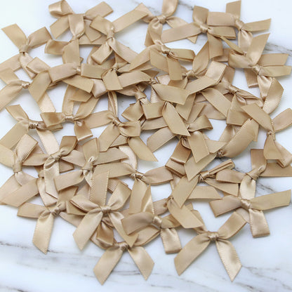 Fresh-Keeping Pink Satin Ribbon Bow Polyester Satin Ribbon Knot Flower DIY Handmade Decoration 50pcs/pack Poly Fiber Knot