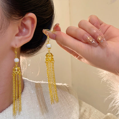 Bohemian Floral Metal Hoop Earrings For Women Vintage Design Simple Rose Gold Bow