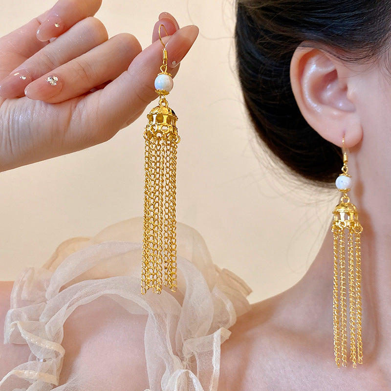 Bohemian Floral Metal Hoop Earrings For Women Vintage Design Simple Rose Gold Bow