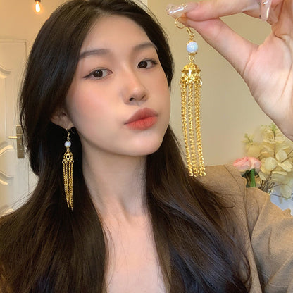 Bohemian Floral Metal Hoop Earrings For Women Vintage Design Simple Rose Gold Bow