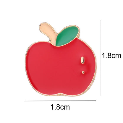 Cartoon Peach Pin Brooches In Alloy Featuring Cute Fruit Design