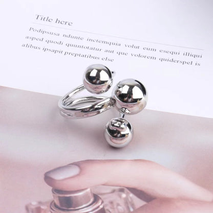 New Style Round Open Rings For Women In Gold Metal Adjustable Design