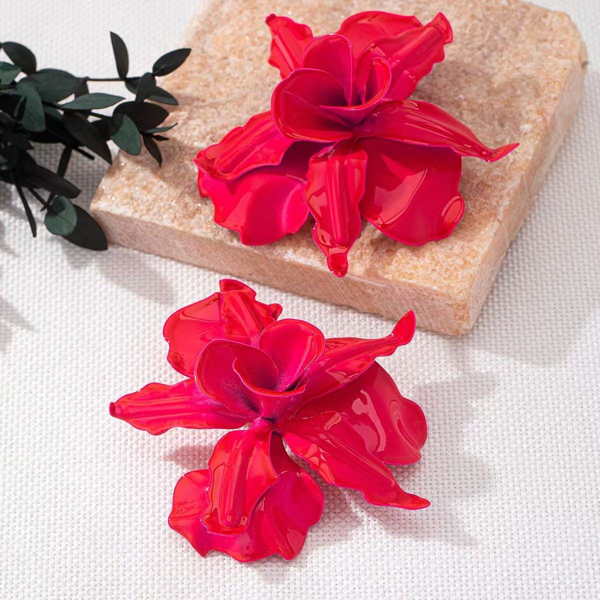 Pastoral Flower Earrings In Yellow, Perfect For A Charming And Elegant Look