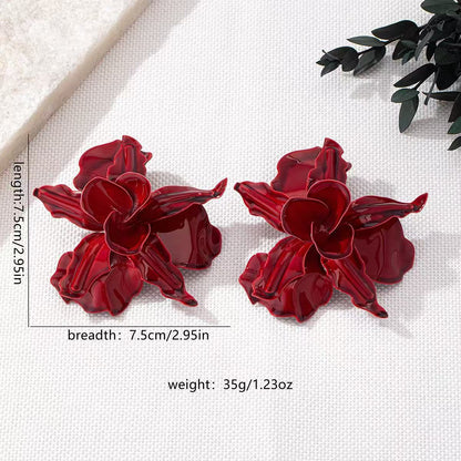 Pastoral Flower Earrings In Yellow, Perfect For A Charming And Elegant Look