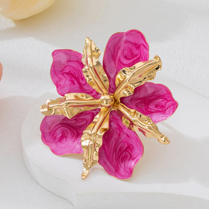 Vintage Style Open Rings Featuring Exaggerated Flower Pattern In Gold For Elegant Jewelry