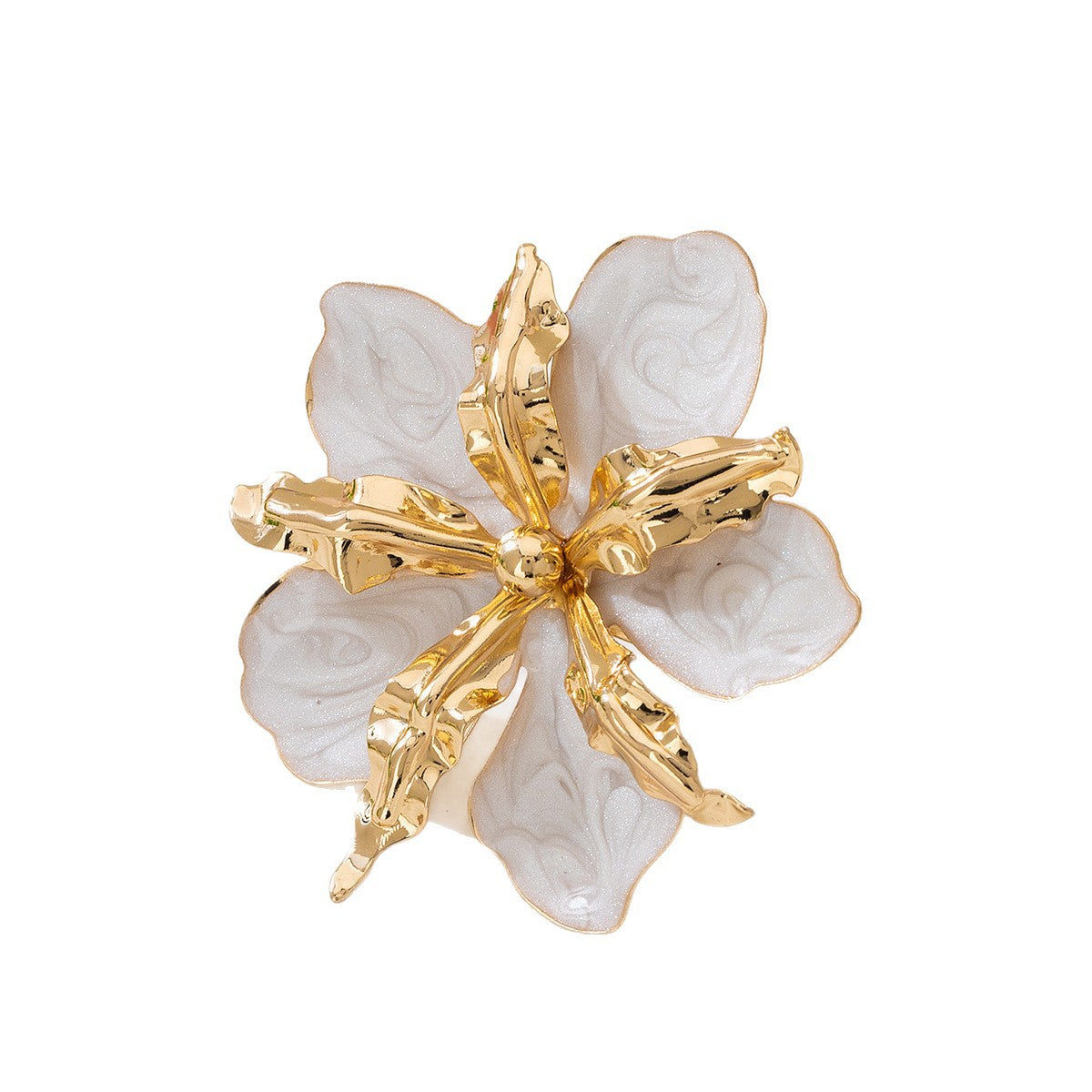 Vintage Style Open Rings Featuring Exaggerated Flower Pattern In Gold For Elegant Jewelry