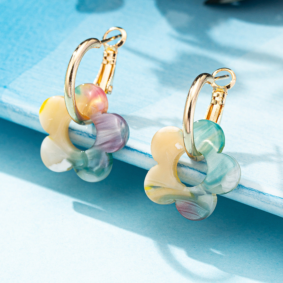 Flower Pattern Earrings For Women, Stylish Stud Earrings Available In Various Colours