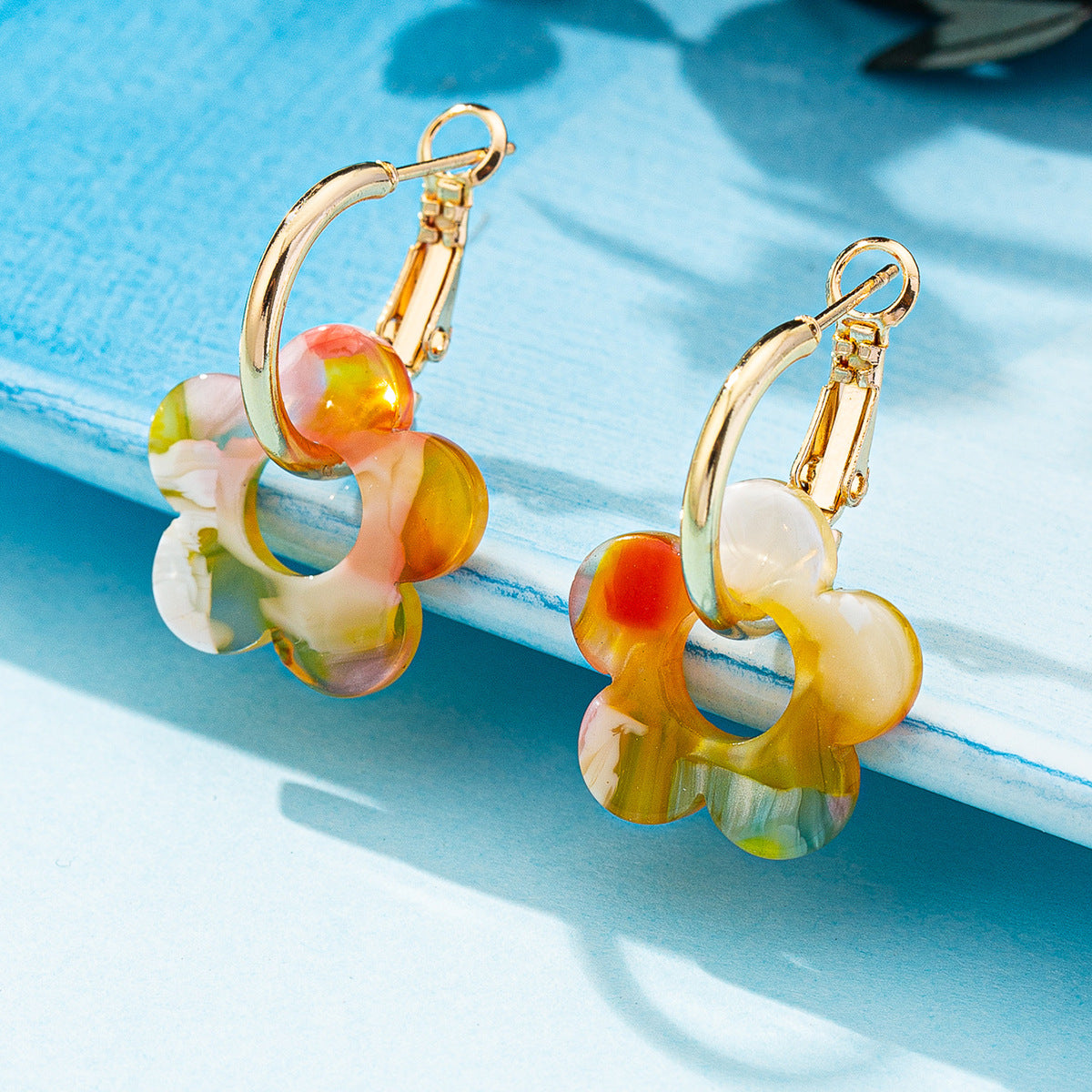 Flower Pattern Earrings For Women, Stylish Stud Earrings Available In Various Colours